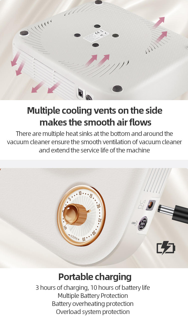 nail dust vacuum detail