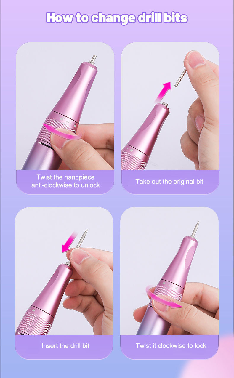 change drill bits usage